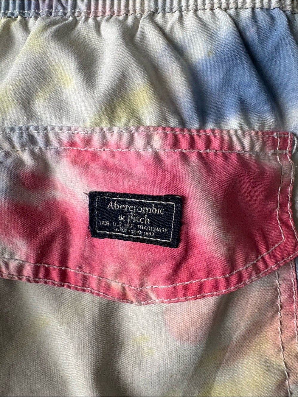 Abercrombie & Fitch Pastel Tie-Dye Swim Shorts - Picture 5 of 7